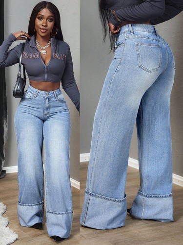 Damen wide leg jeans - wide,